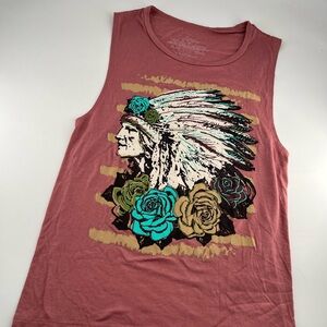 Crazy Train Tribal Rose Muscle Tee